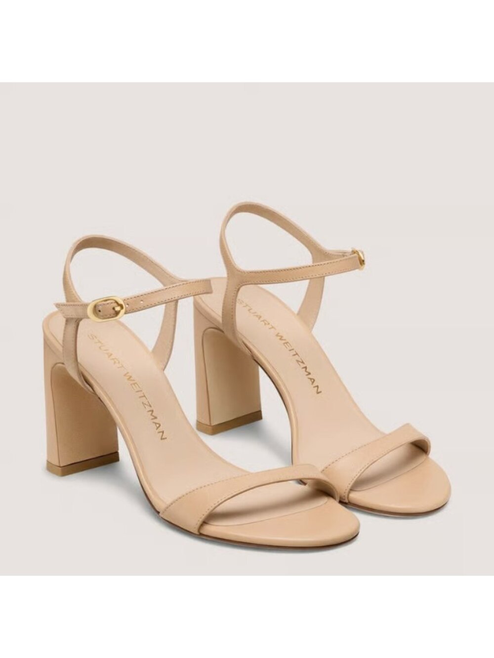New Stuart Weitzman Babette Sandal In Beige Sz 10